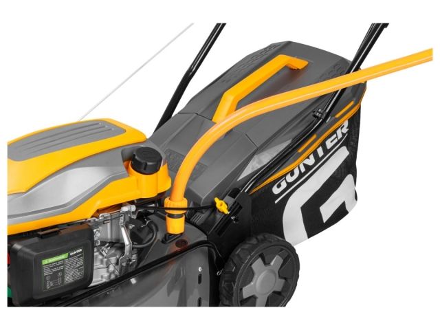 Газонокосилка бензиновая GUNTER LMB-420 (4.0 л.с., шир. 42 см, ручной привод, стальн. корпус, травосборник 40 л)