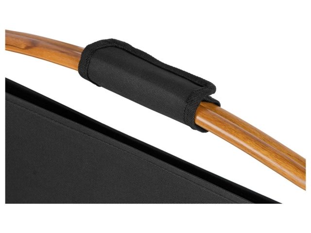 Кресло складное (садовое), черный/дерево, ARIZONE (Материал каркаса: алюминий.)