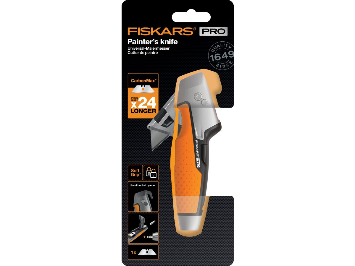 Нож малярный со сменным лезвием CarbonMax FISKARS