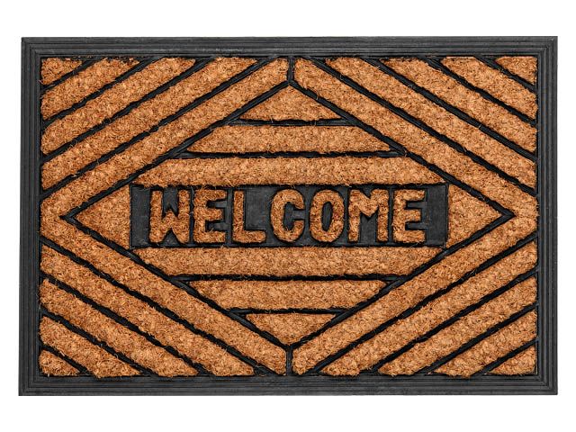 Коврик придверный кокосовый 40х60 см, «WELCOME-1», PERFECTO LINEA