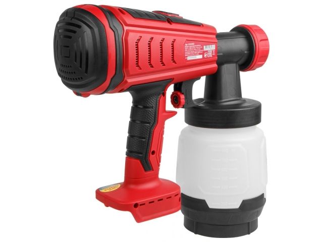 Аккум. краскораспылитель WORTEX CPS 1808 в кор. ALL1 XLT SOLO БЕСЩЁТ.ДВИГ., 18В, 1000 мл/мин, 0.8 л (БЕСЩЁТ.ДВИГ., 18 В, БЕЗ АКБ И ЗУ, 1000 