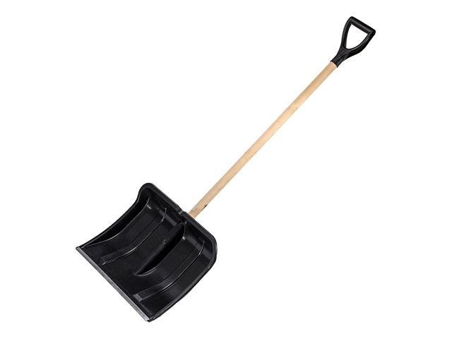 Лопата снеговая пластм. 500х375мм с дер.черенком STARTUL MASTER (ST9056-6) (черенок 1й сорт)