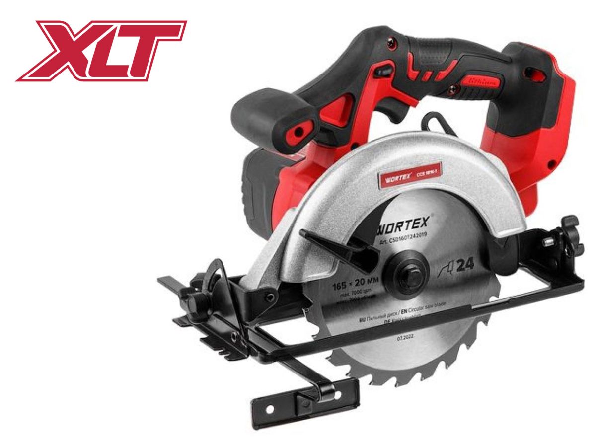 Аккум. циркулярная пила WORTEX CCS 1816-1 в кор. ALL1 XLT SOLO 18 В, 165 мм, до 55 мм