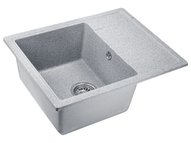 Мойка кухонная из искусственного камня PLATINUM серый 570х465 мм, AV Engineering