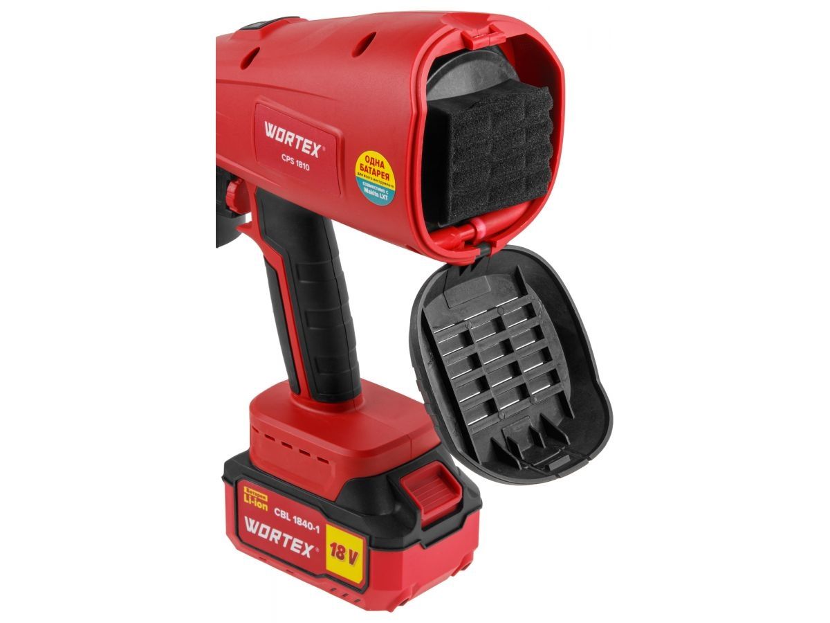 Аккум. краскораспылитель WORTEX CPS 1810 в кор. ALL1 XLT SET 18В, 1 акк., 4 Ач, 700 мл/мин, 1 л б