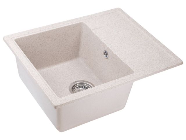 Мойка кухонная из искусственного камня PLATINUM песочный 570х465 мм, AV Engineering