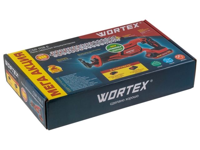 Аккум. сабельная пила WORTEX CSR 1118 E в кор. ALL1 XLT SET 18В, 1 акк., 2 Ач, дер. 115 мм (18 В, С АКБ (2.0 А/ч) И З/У, дерево до 115 мм, м