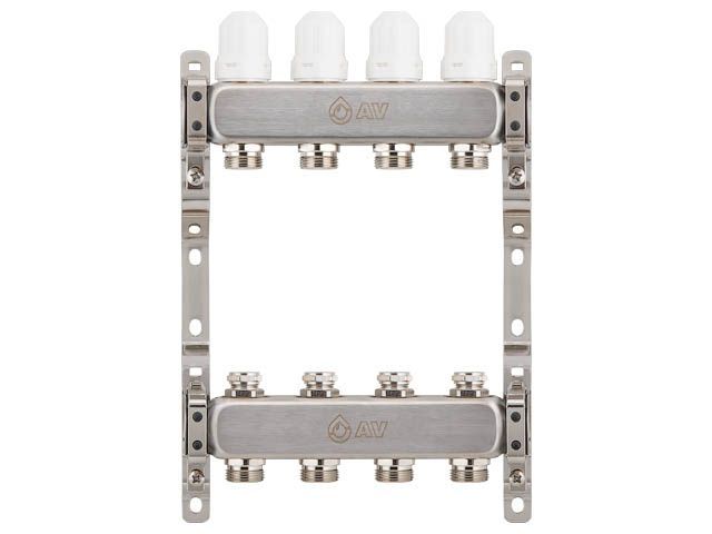 Коллекторная группа AVE162, 4 вых., AV Engineering (Для отопления (радиаторы))
