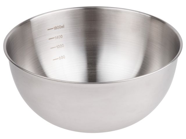 Миска для взбивания из нерж. стали, диаметр 21.5 см, с мерной шкалой, серия CHEF, PERFECTO LINEA (21.5х9.5см., 2400 мл)