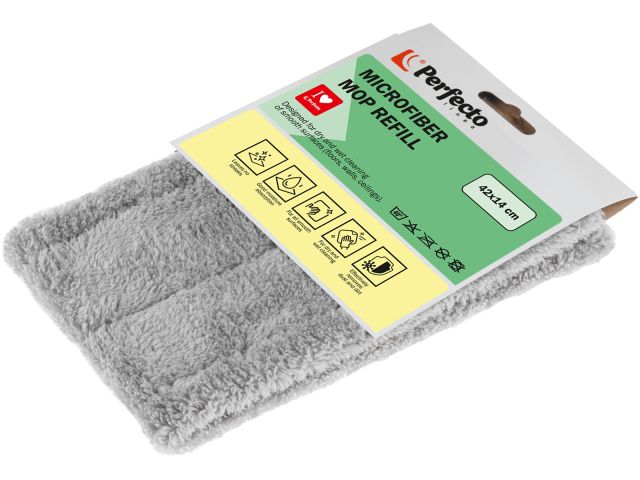 Сменная насадка для швабры из микрофибры Solid, серая, PERFECTO LINEA