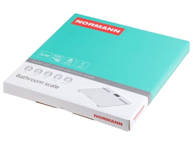 Весы напольные ASB-474 NORMANN (180 кг; стекло 6 мм; дисплей 50х35 мм; изм-ние уровня воды,жира, мышечной массы)