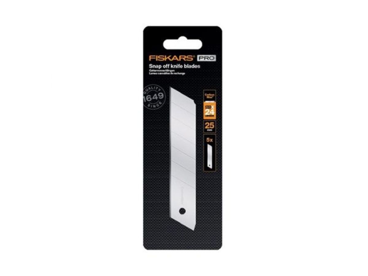 Лезвия сменные сегментированные 25мм 5шт CarbonMax FISKARS