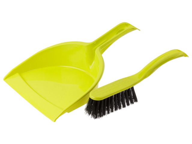 Щетка-сметка + совок (набор для уборки), Solid, салатовый, PERFECTO LINEA