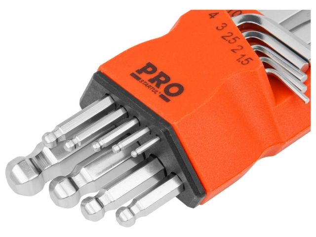 Набор ключей шестигр. 1,5-10мм 9шт коротк. с шар. PRO STARTUL (PRO-89409)