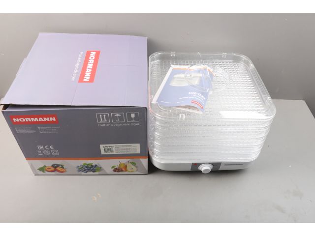 Сушилка для овощей и фруктов AFD-903 NORMANN уцененный (0000010044) (350 Вт; 5 больших лотков; регулировка температуры)
