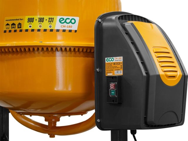 Бетоносмеситель ECO CM-180 (объём 180/131 л, 900 Вт, 230 В, вес 48,4  кг)