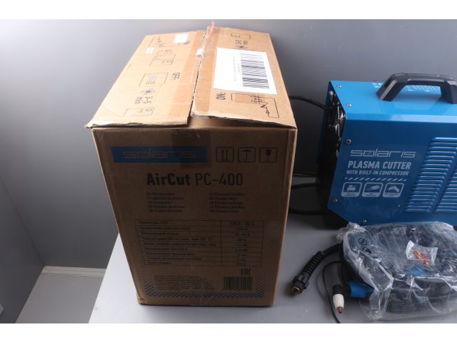 б/у Плазморез Solaris AirCut PC-400 уцененный (0009223500) (220 В; 15-40 А; Высоковольтный поджиг; встроен.компрессор; термозащита; плавный 