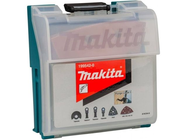 Набор насадок для реноватора MAKITA 199542-0 (TMA045; TMA047; TMA053; TMA058; B-665115; Шлифовальная бумага №80, №100, №120)