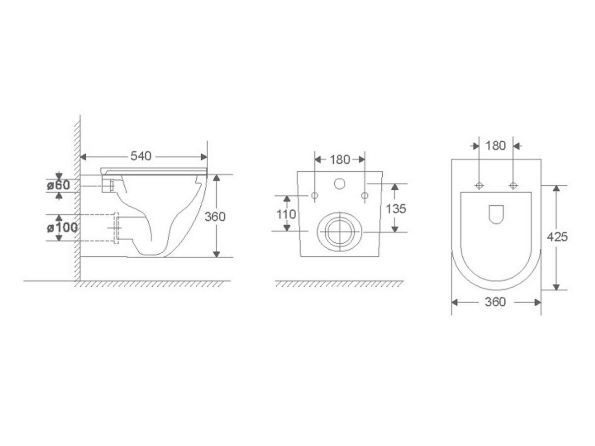 Унитаз подвесной AV Engineering, COMFORT X3