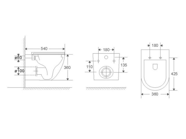 Унитаз подвесной AV Engineering, COMFORT X3 (Tornado смыв)