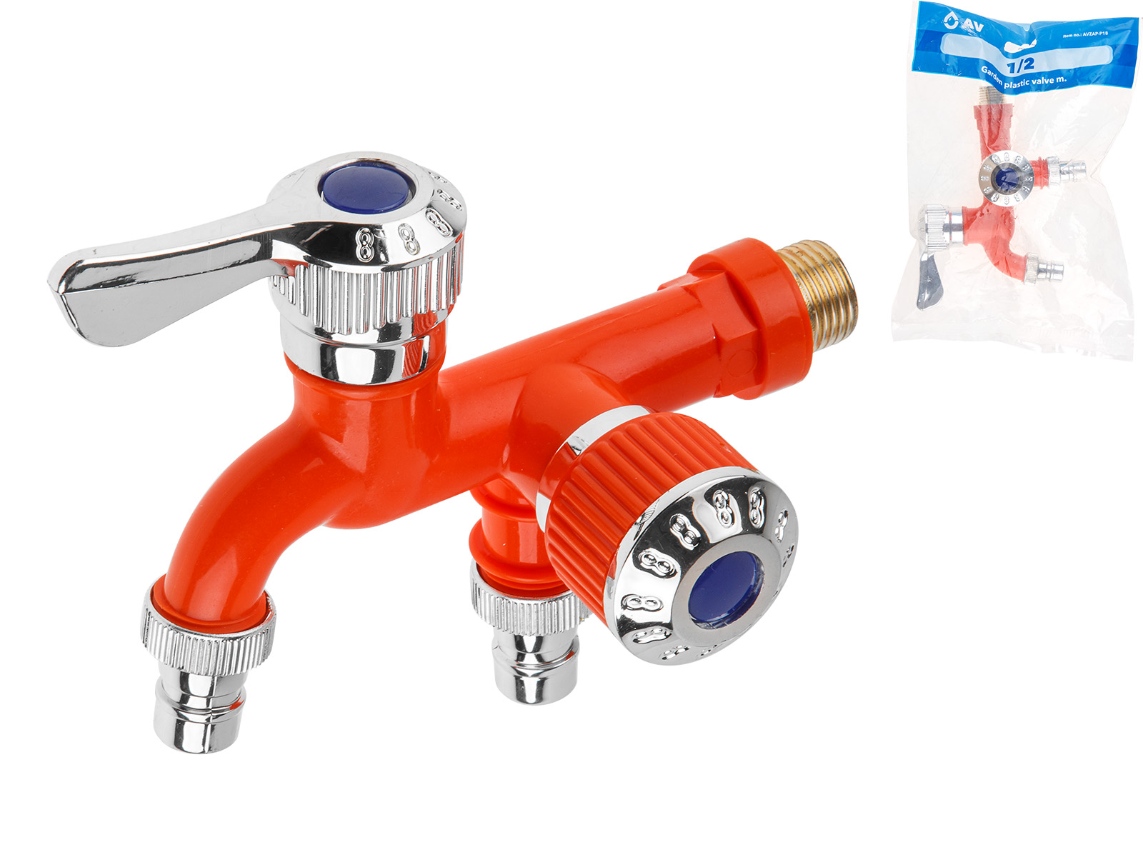 Кран пластиковый садовый 1/2″ нар., AV Engineering