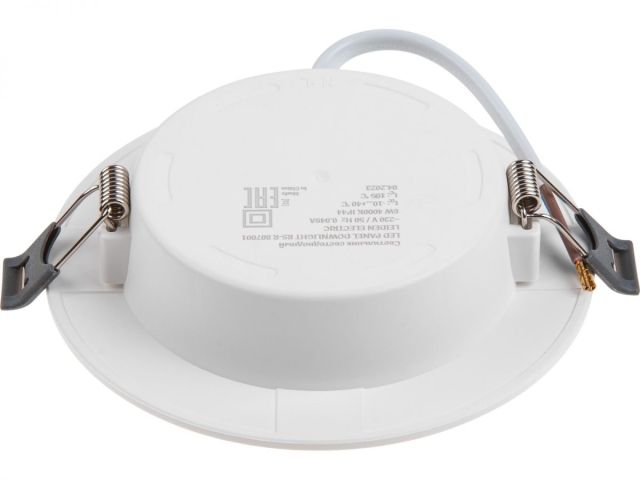 Светильник светодиодный встраиваемый круг 6 Вт 4000К, IP44 RS-R LEIDEN ELECTRIC (ф 117 мм)