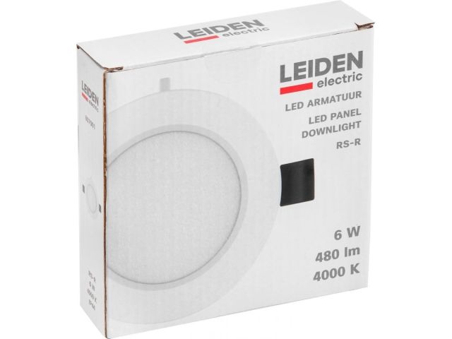 Светильник светодиодный встраиваемый круг 6 Вт 4000К, IP44 RS-R LEIDEN ELECTRIC (ф 117 мм)