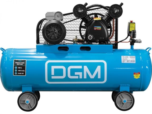 Компрессор DGM AC-2100B ременной (400 л/мин, 8 атм, ременной, масляный, ресив. 100 л, 230 В, 2.4 кВт)