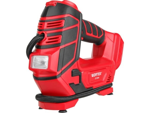 Аккум. компрессор WORTEX CTI 1811 в кор. ALL1 XLT SOLO 18 В, 11 бар, 12 л/мин (160 PSI / 1100 кПа, цифровой манометр, 600 мм шланг, подсветк