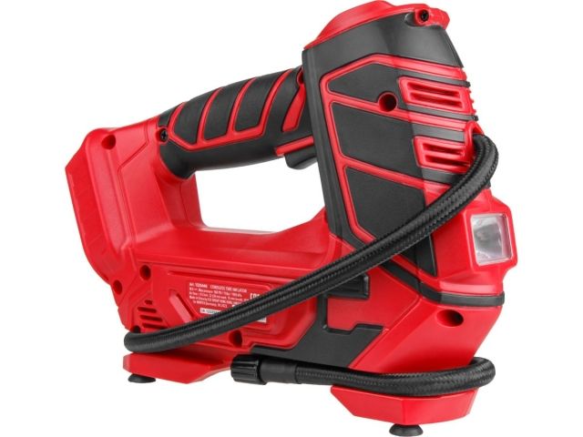 Аккум. компрессор WORTEX CTI 1811 в кор. ALL1 XLT SOLO 18 В, 11 бар, 12 л/мин (160 PSI / 1100 кПа, цифровой манометр, 600 мм шланг, подсветк