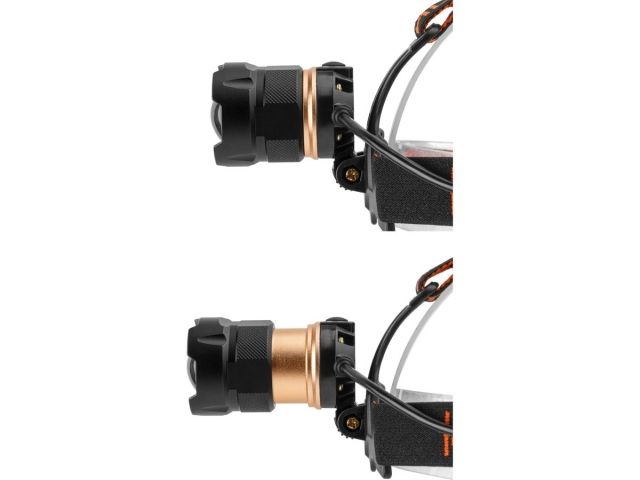 Фонарь налобный светодиодный аккум. ZOOM 10Вт ЮПИТЕР (USB A - Type-C  кабель в комплекте)