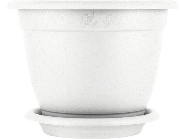 Горшок для цветов с подставкой, 2,1 л., Борнео, мраморный, InGreen