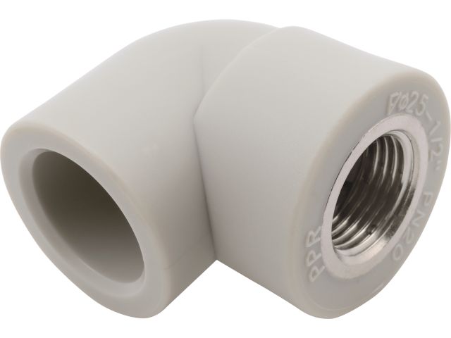 Колено ПП комб. вн. 32×1″ сер. FV Plast