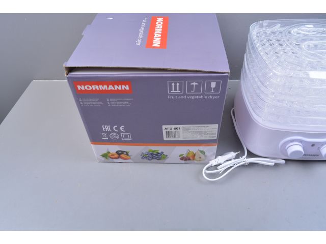 Сушилка для овощей и фруктов AFD-801 NORMANN уцененный (0082301184) (250 Вт; 5 лотков; регулировка температуры)