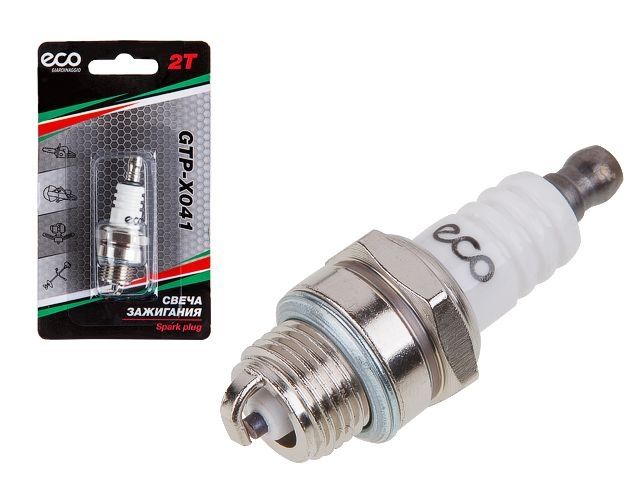 Свеча зажигания ECO GTP-X041 (2Т; М14*1.25; резьба 9,5 мм)