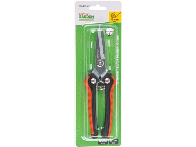 Секатор с прямыми лезвиями 19см STARTUL GARDEN (ST6410-05) (Толщина лезвий - 3 мм)