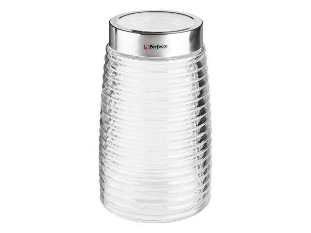 Банка для сыпучих продуктов стеклянная Ажур (Azhur) 1600 мл, PERFECTO LINEA