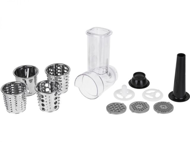 Мясорубка электрическая AMG-553 NORMANN (1800 Вт; решетка 3/5/7 мм; реверс; овощерезка; терка для драников)