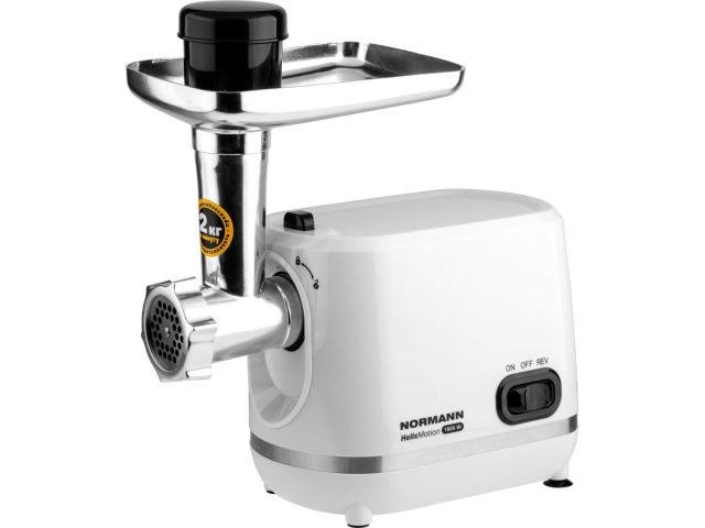 Мясорубка электрическая AMG-553 NORMANN (1800 Вт; решетка 3/5/7 мм; реверс; овощерезка; терка для драников)