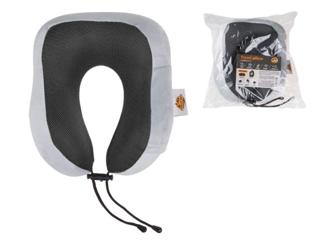 Подушка для путешествий с эффектом памяти, набор (маска для сна, чехол), серый, ARIZONE