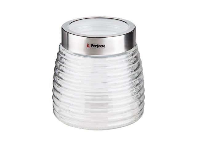 Банка для сыпучих продуктов стеклянная Ажур (Azhur) 900 мл, PERFECTO LINEA