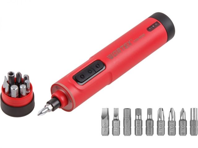 Отвертка аккумуляторная WORTEX CSD 5026 в кор. 3.7 В, 0.6-1 Нм, 240-260 об/мин (Шестигранник 6.3 мм, 223 г)