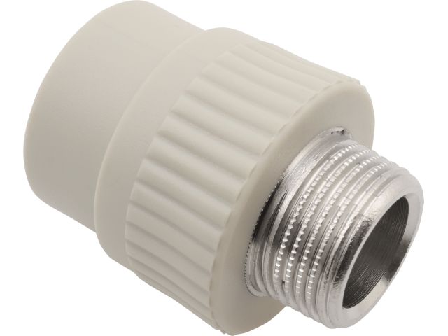Ниппель ПП комб. нар. 32×1″ сер. FV Plast