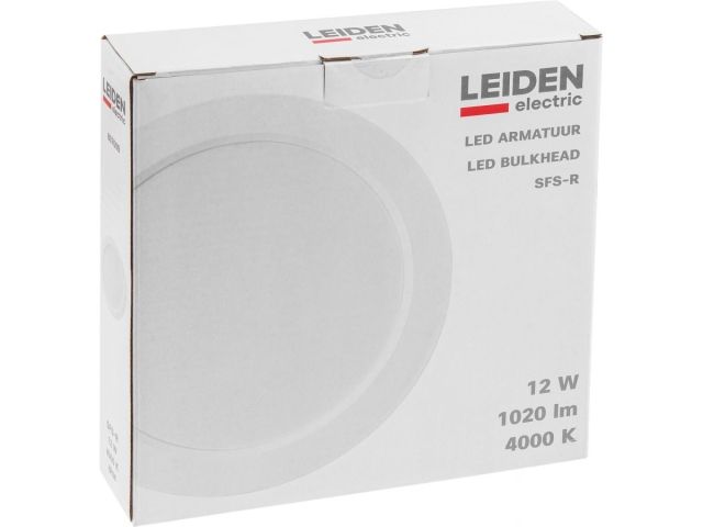 Светильник светодиодный накладной круг 12 Вт 4000К, IP44 SFS-R LEIDEN ELECTRIC (ф 175 мм)
