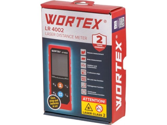 Дальномер лазерный WORTEX LR 4002 в кор., 0,05 – 40, ± 2 мм