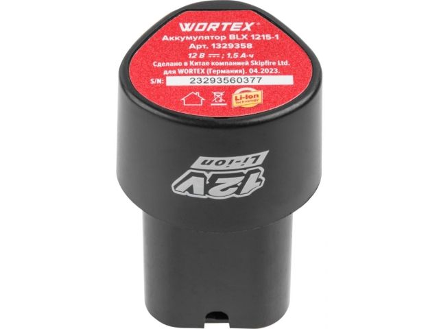 Аккум. дрель-шуруповерт WORTEX BD 1220 Li в чем. 12 В, 30 Н*м, 2х1.5 А*ч, БЗП 10 мм (шурупы до 6 мм)