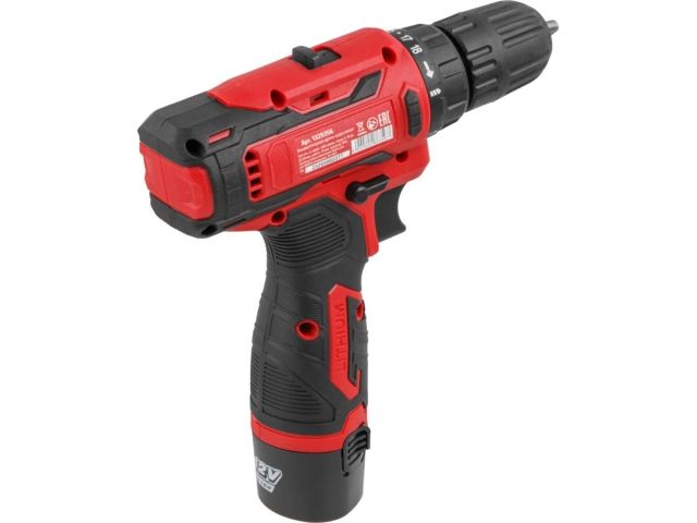 Аккум. дрель-шуруповерт WORTEX BD 1220 Li в чем. 12 В, 30 Н*м, 2х1.5 А*ч, БЗП 10 мм (шурупы до 6 мм)