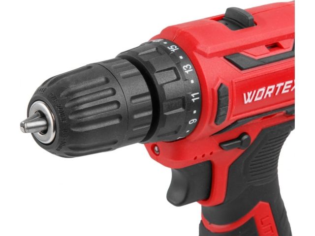 Аккум. дрель-шуруповерт WORTEX BD 1220 Li в чем. 12 В, 30 Н*м, 2х1.5 А*ч, БЗП 10 мм (шурупы до 6 мм)