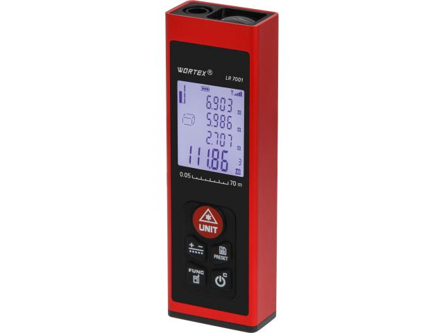 Дальномер лазерный WORTEX LR 7001 в кор., 0,03 – 70, ± 2 мм