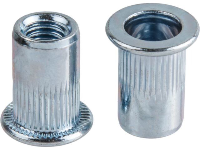 Заклепка резьбовая М6 цилиндрический бортик, белый цинк (6000 шт в коробе) STARFIX